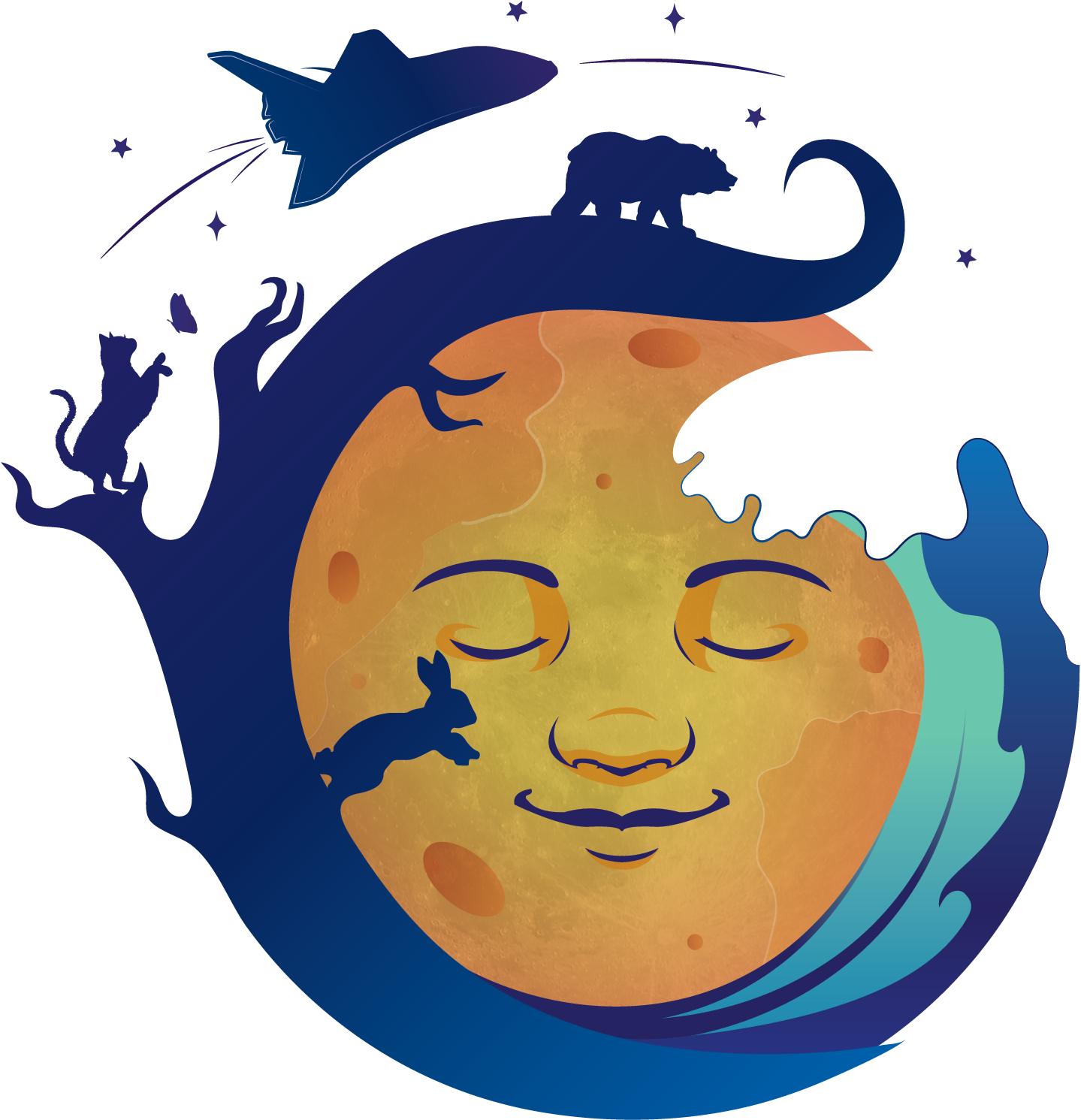 Misplaced On The Moon (2551x2201), Png Download