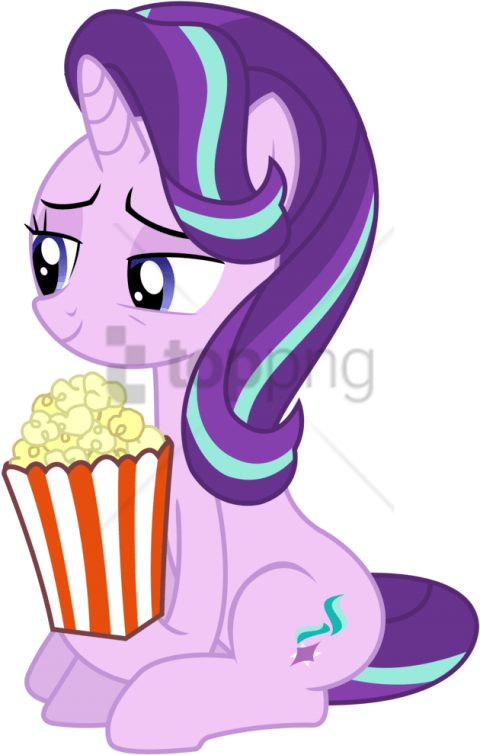 Free Png Starlight Glimmer Popcorn Png Image With Transparent - Starlight Glimmer Eating Popcorn (480x755), Png Download