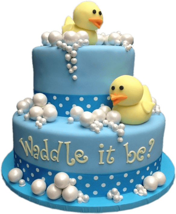 Gender Reveal Cake Waddle It Be - Cakes Of Duckling (700x933), Png Download