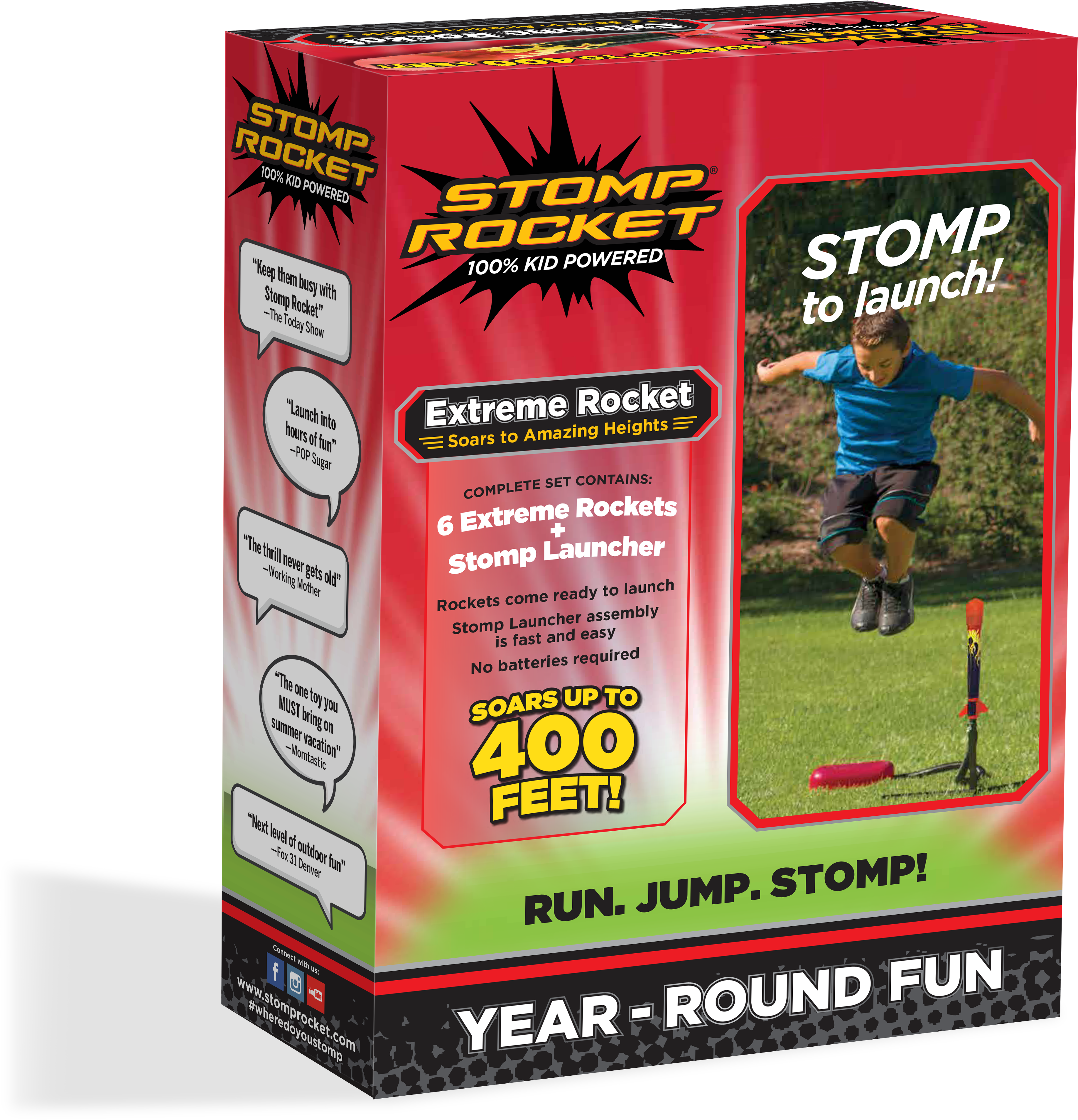 Stomp Rocket Extreme Rocket, 6 Rockets - Soccer (4008x4580), Png Download
