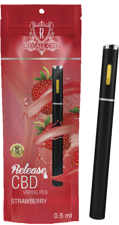 Regall Cbd Vaping Pen - Strawberry (496x838), Png Download