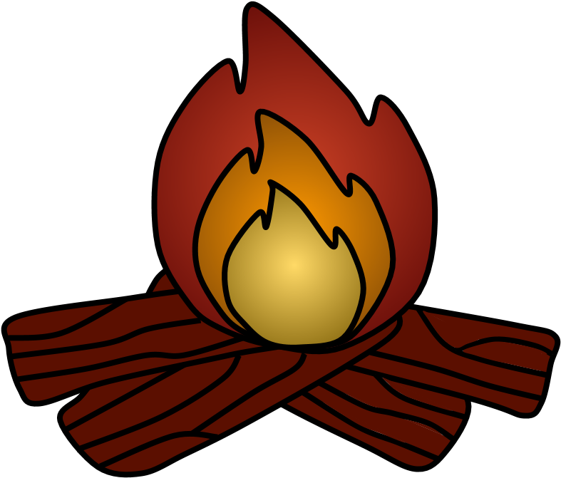 Fire, Logs - Cartoon (816x1056), Png Download