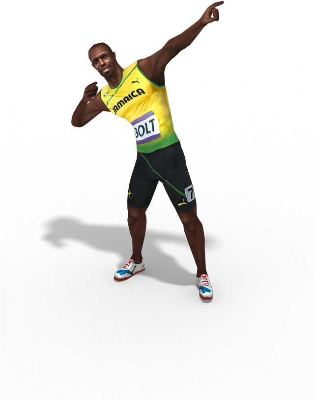 Usain Bolt Png - Shot Put (640x960), Png Download
