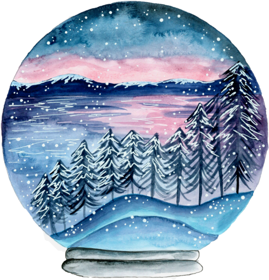 Snowglobe (1000x747), Png Download