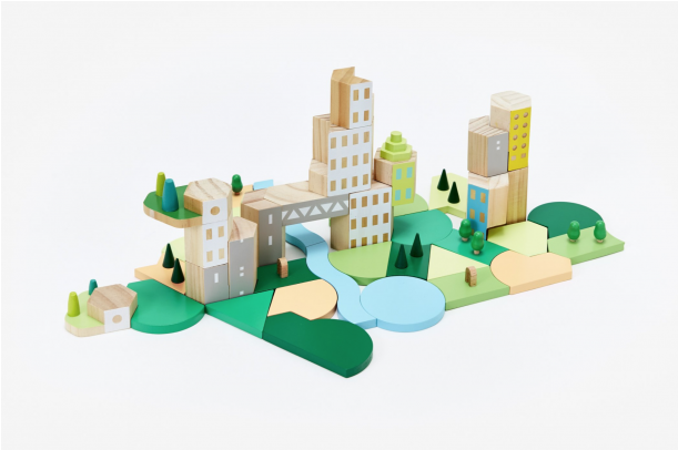Areaware - Blockitecture® Parkland - Building Blocks - Construction Set Toy (610x610), Png Download