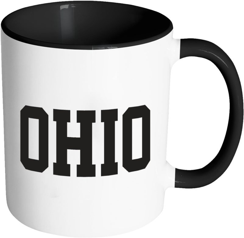 Ohio Script Font Black 11oz Ceramic Accent Mug - Mug (900x900), Png Download