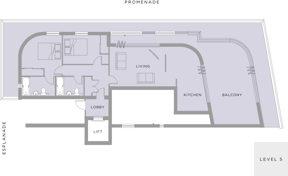 Empire Court Floorplans 14 - Floor Plan (1000x667), Png Download