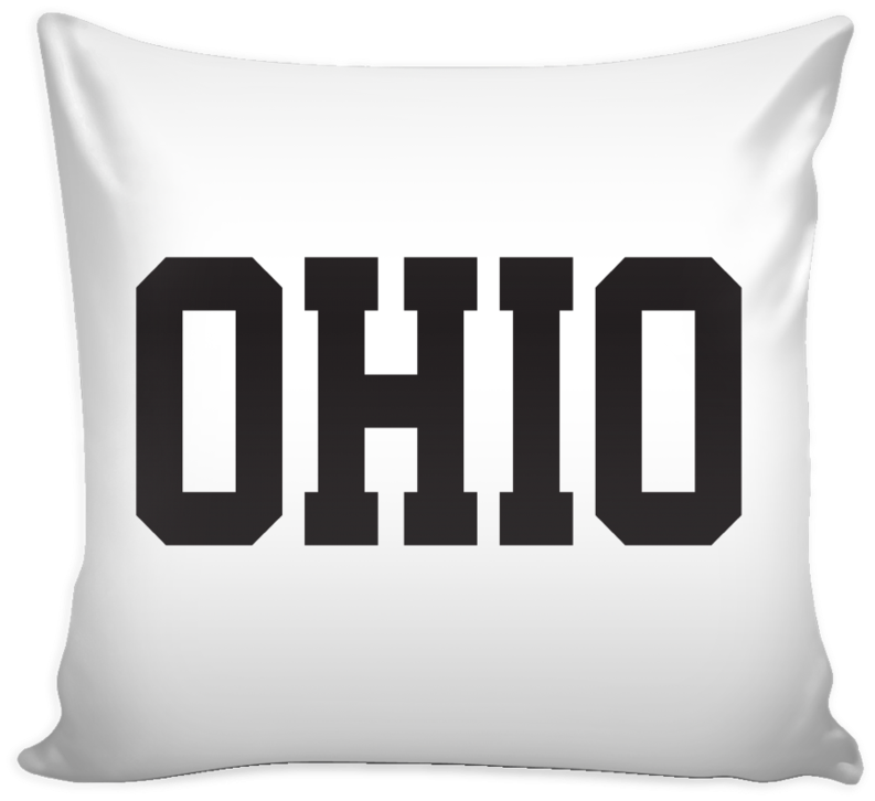 Ohio Jersey Font Black Pillow Cover - Cushion (900x900), Png Download
