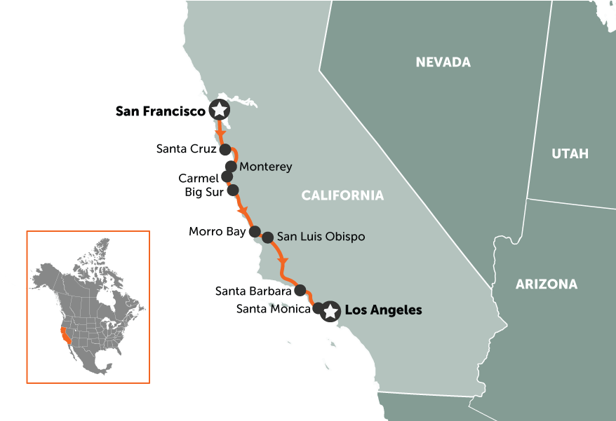 The Pacific Coast Highway - Vancouver To San Francisco Drive (900x600), Png Download