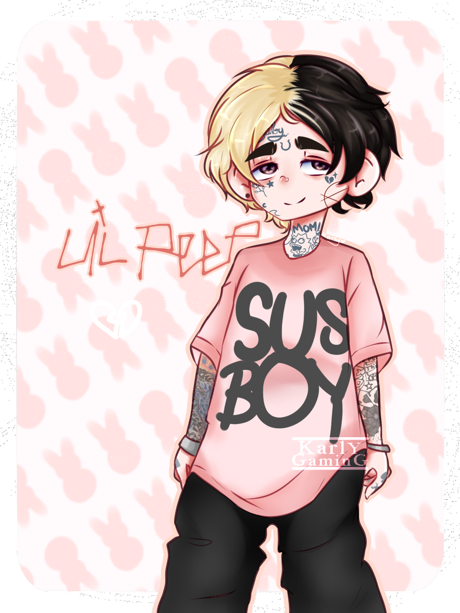 Lil Peep Fan Page 💔 And Goth Angel Sinner - Lil Peep Dibujos Facil (900x1200), Png Download
