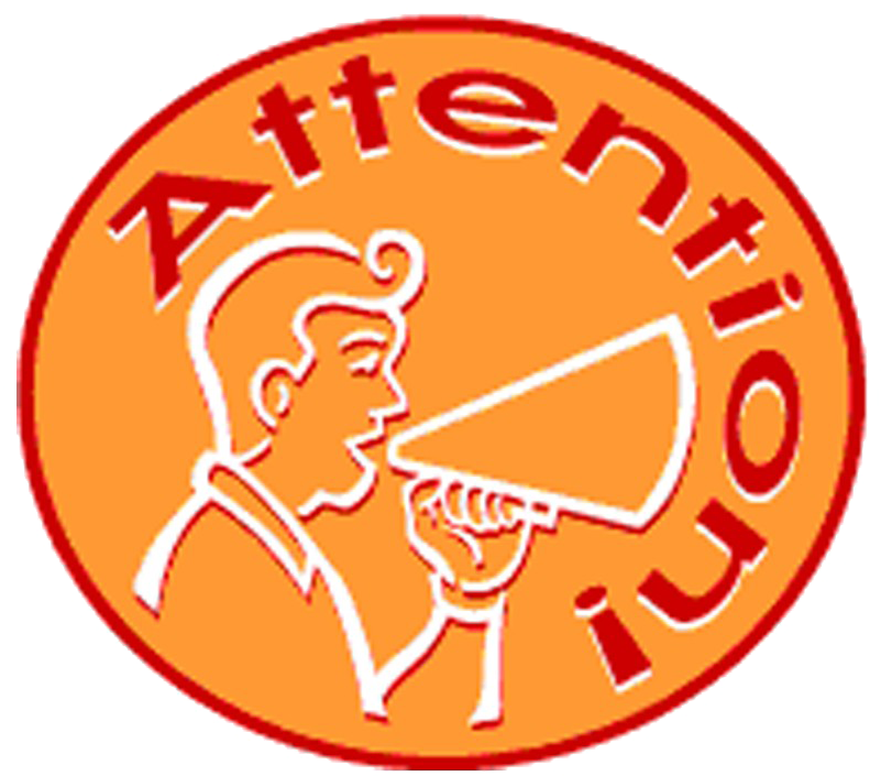 Attention Clip Art (800x718), Png Download