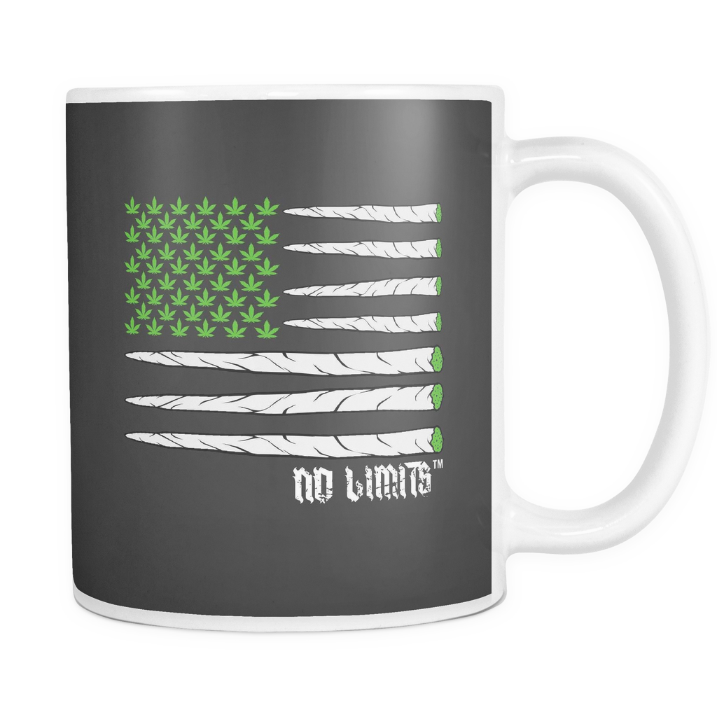 Marijuana Joint Flag White Mugs - Coffee Cup (1024x1024), Png Download