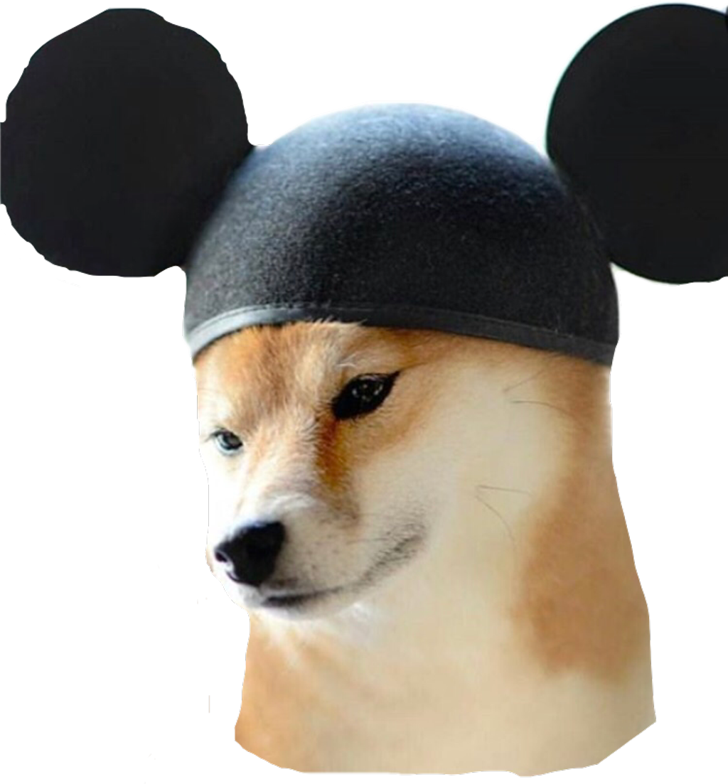 Mickeymouse Sticker - Companion Dog (1024x1103), Png Download