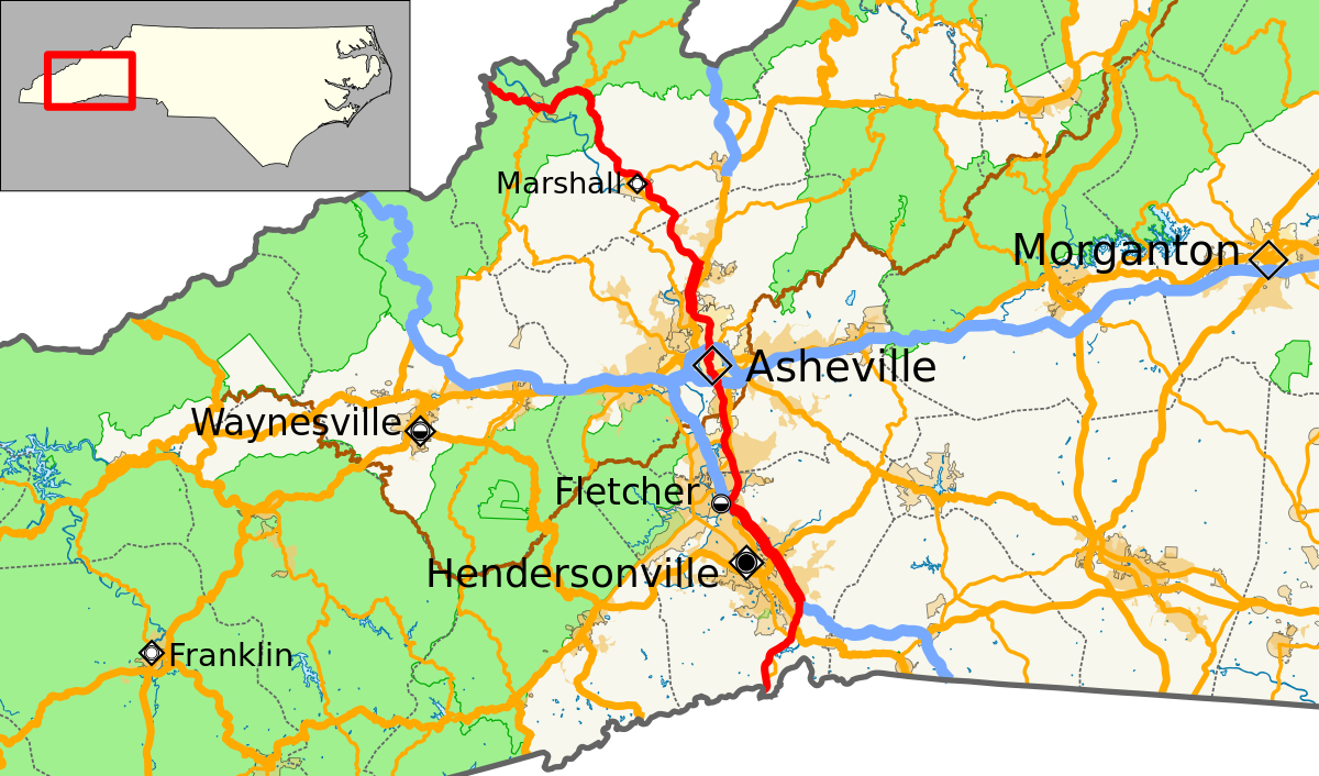 Western Nc Road Map 2 In North Carolina - Eastern Continental Divide North Carolina Map (1200x706), Png Download