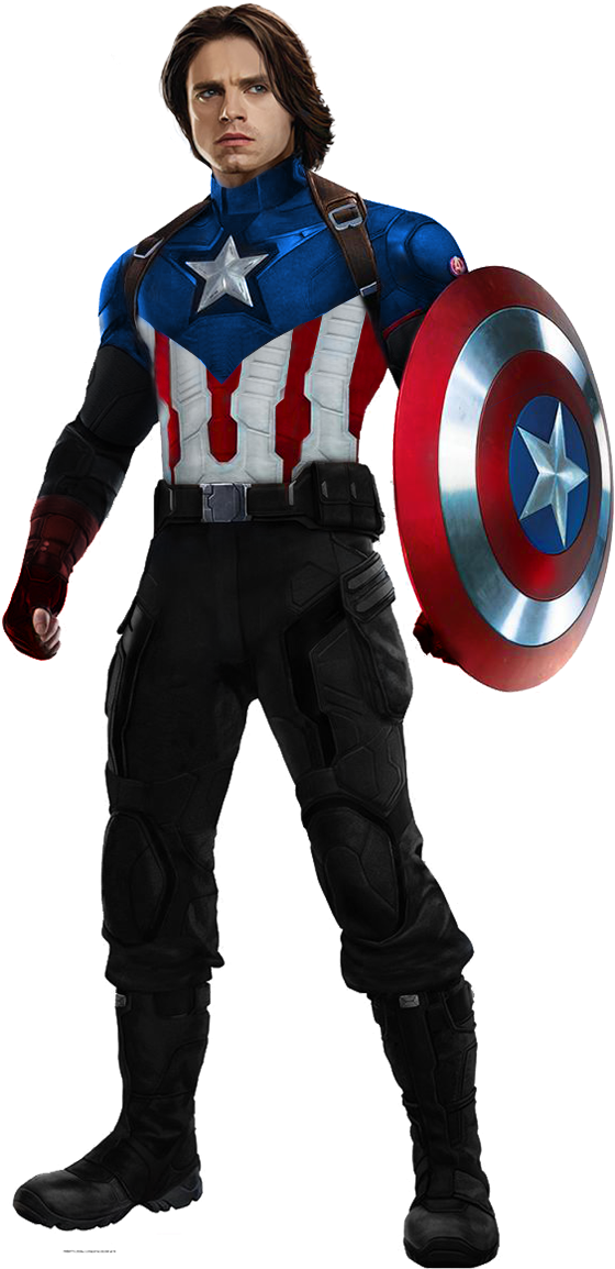 Captain America Bucky - Captain America Bucky Png (561x1164), Png Download