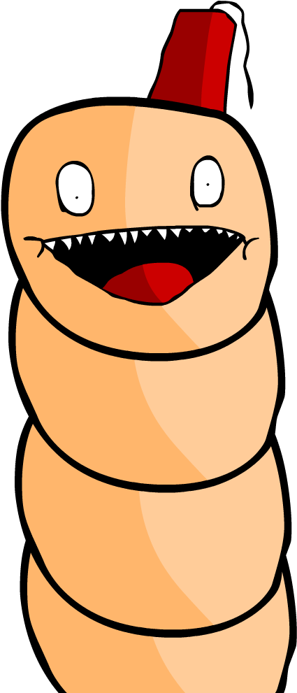 A Giant Worm With A Fez (1920x1080), Png Download