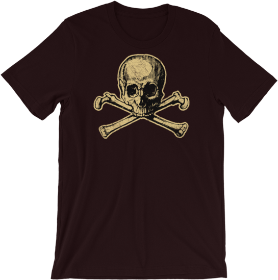 Skull And Crossbones Short Sleeve Unisex T-shirt (580x580), Png Download