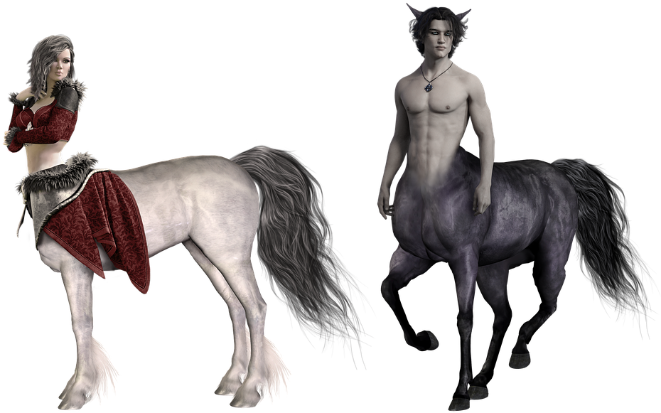 Centaur Centaurs Sagittarius Chiron Fantasy - Centaur On Transparent Background (960x596), Png Download