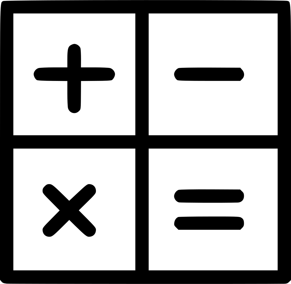 Download Png File Svg - Calculator Icon White Png PNG Image with No Background - PNGkey.com