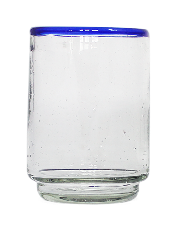 Blue Rim Med Stacking Glass - Vase (1024x1024), Png Download