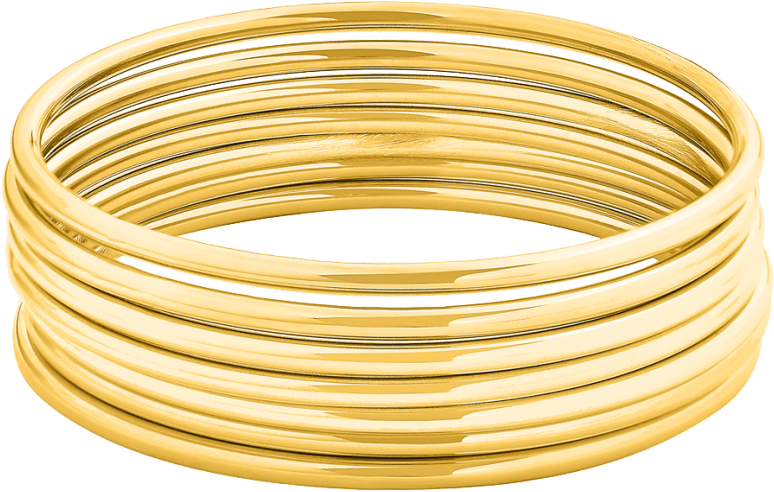 18k Gold-plated Jewelry By Gold Time Intl - Bangle (864x864), Png Download