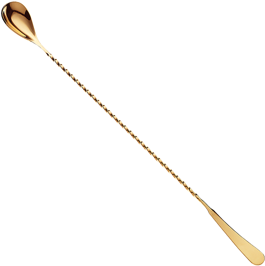 13 3/16" Japanese Style Bar Spoon Gold Plated Barfly® - Brass (900x900), Png Download