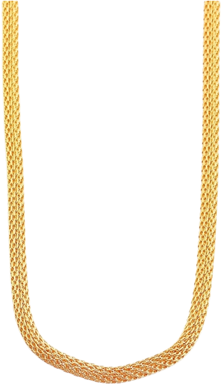 Snake Necklace 70 Cm In Gold-plated Stainless Steel - Chain (800x600), Png Download