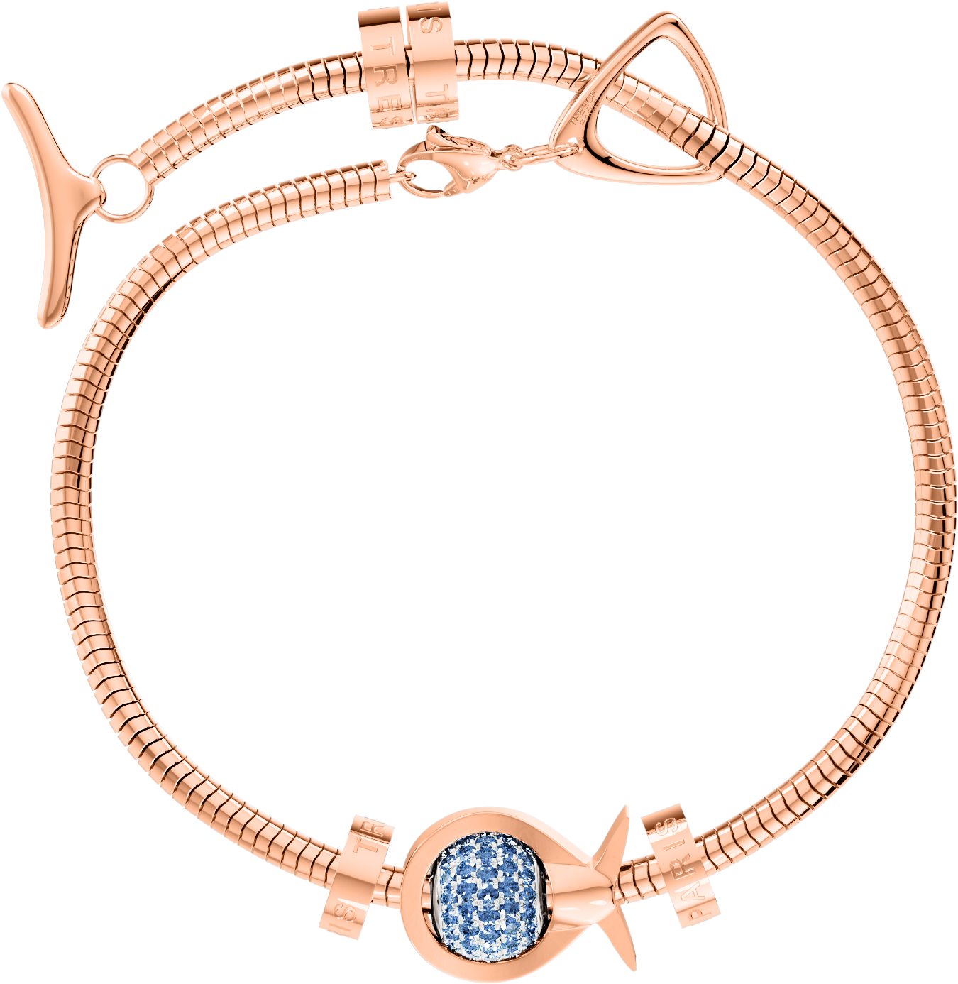 Phiiish Charm Bracelet In Premium 18k Gold Plated Stainless - Bracelet (2000x2000), Png Download