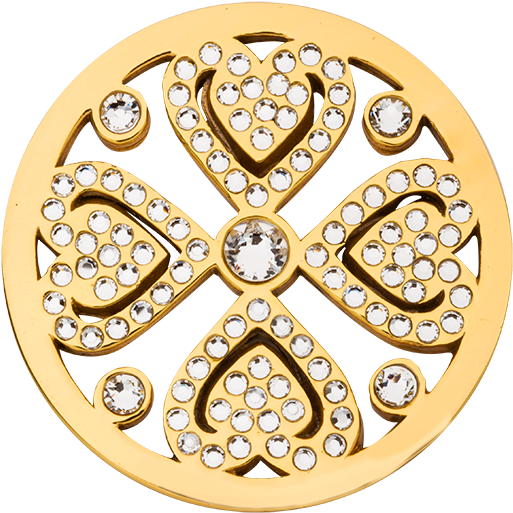 Nikki Lissoni Vintage Love Medium Gold Plated Coin - Circle (600x600), Png Download