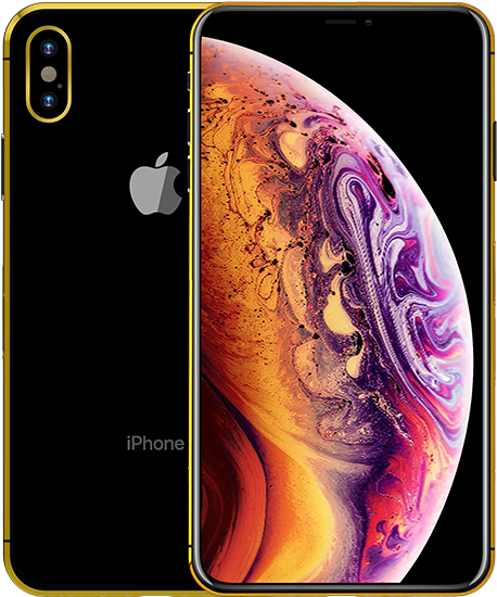24k Gold Plated Apple Iphone Xs Max, Silver, 256gb - ايفون Xs Max سعر (600x550), Png Download