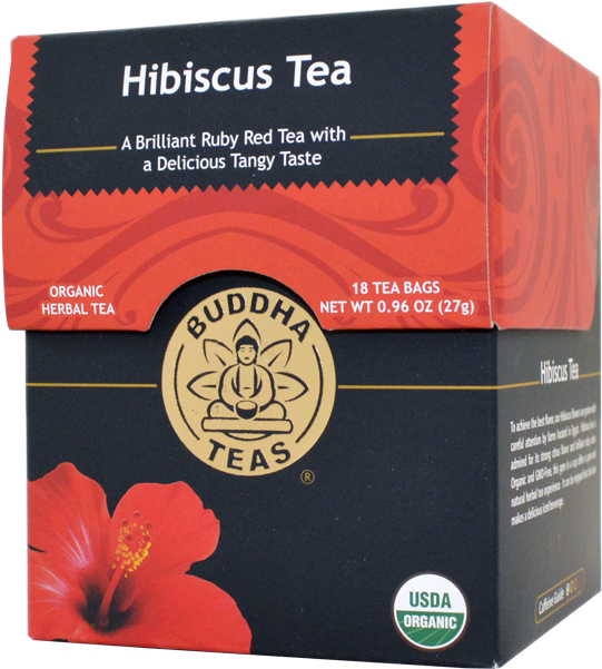 Buddha Tea Organic Hibiscus Tea 18 Bag - Budda Teas (650x650), Png Download