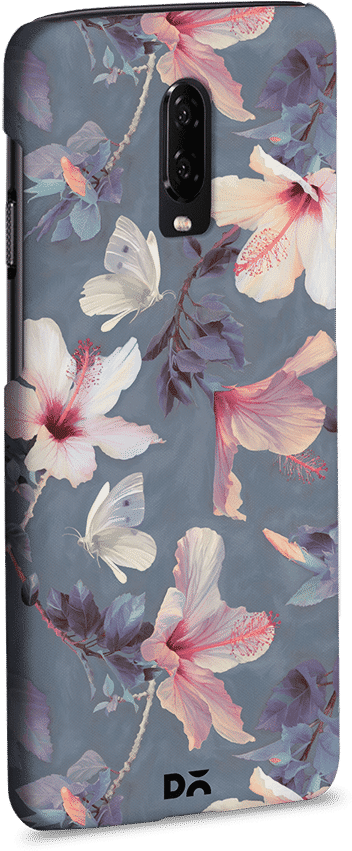Dailyobjects Butterflies And Hibiscus Flowers Case - Iphone 7 Plus Flower Cases (900x900), Png Download