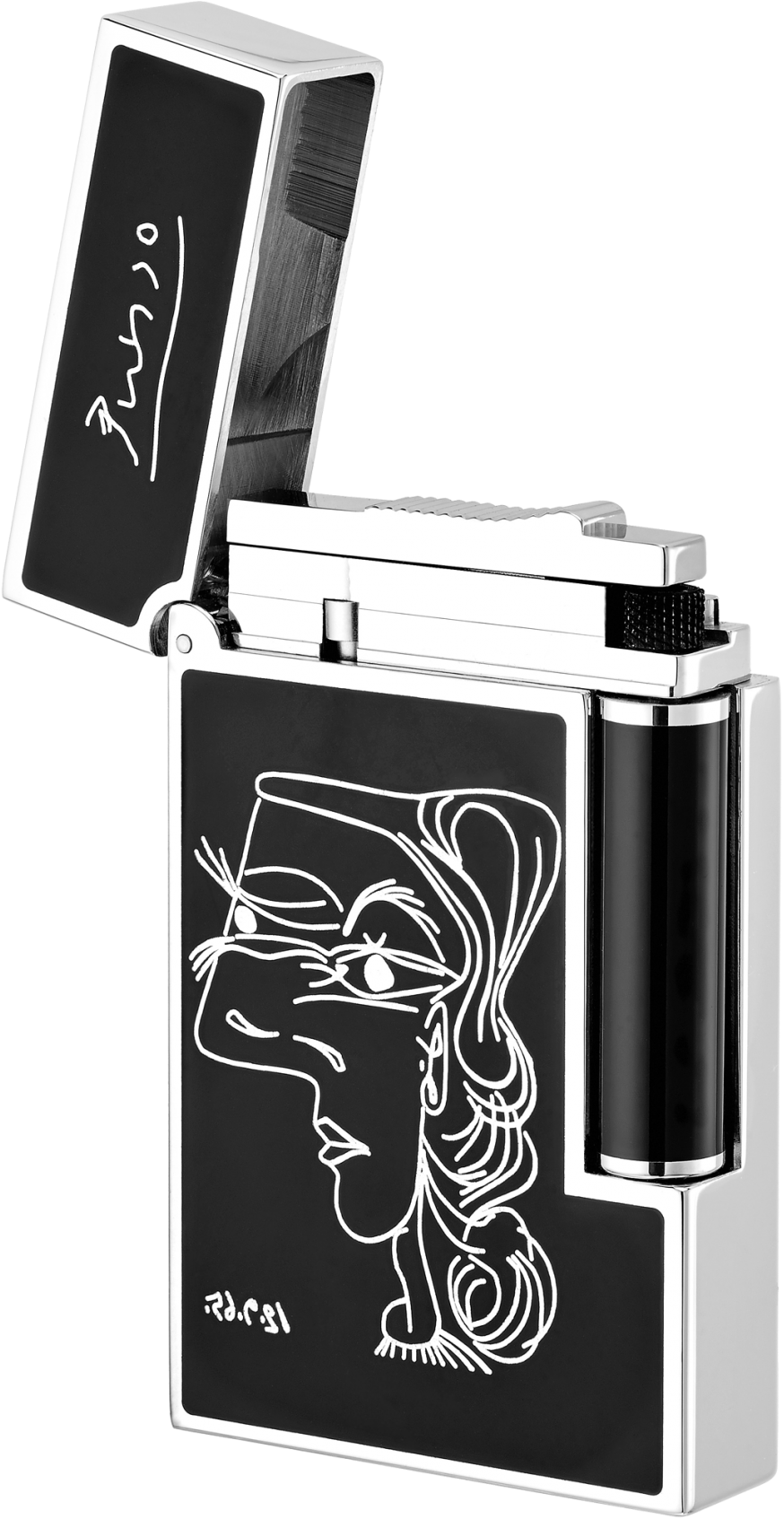 Dupont Lighter Ligne 2 Picasso Black - Dupont Laccato Limited Edition (2000x2000), Png Download