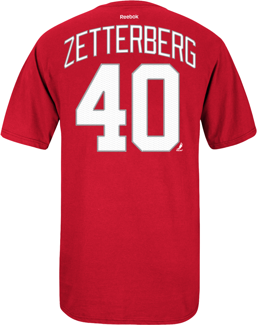 Reebok Detroit Red Wings Red Henrik Zetterberg Player - Robert Lewandowski Jersey (1200x1200), Png Download