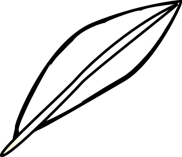 Banner Library Download Clip Art At Clker Com Vector - Outline Feather Png Clipart (600x519), Png Download