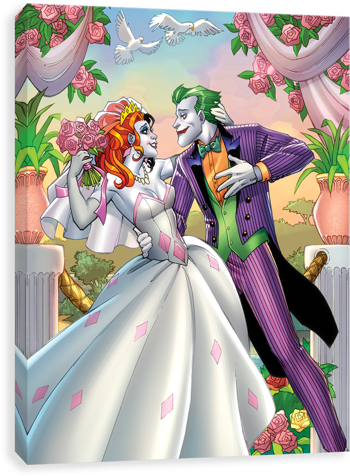 Joker And Harley Quinn Marriage (1000x1000), Png Download