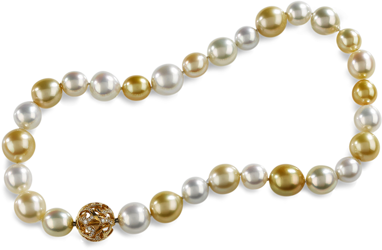 Arabesque Pearl Necklace Rose Gold - Necklace (850x850), Png Download