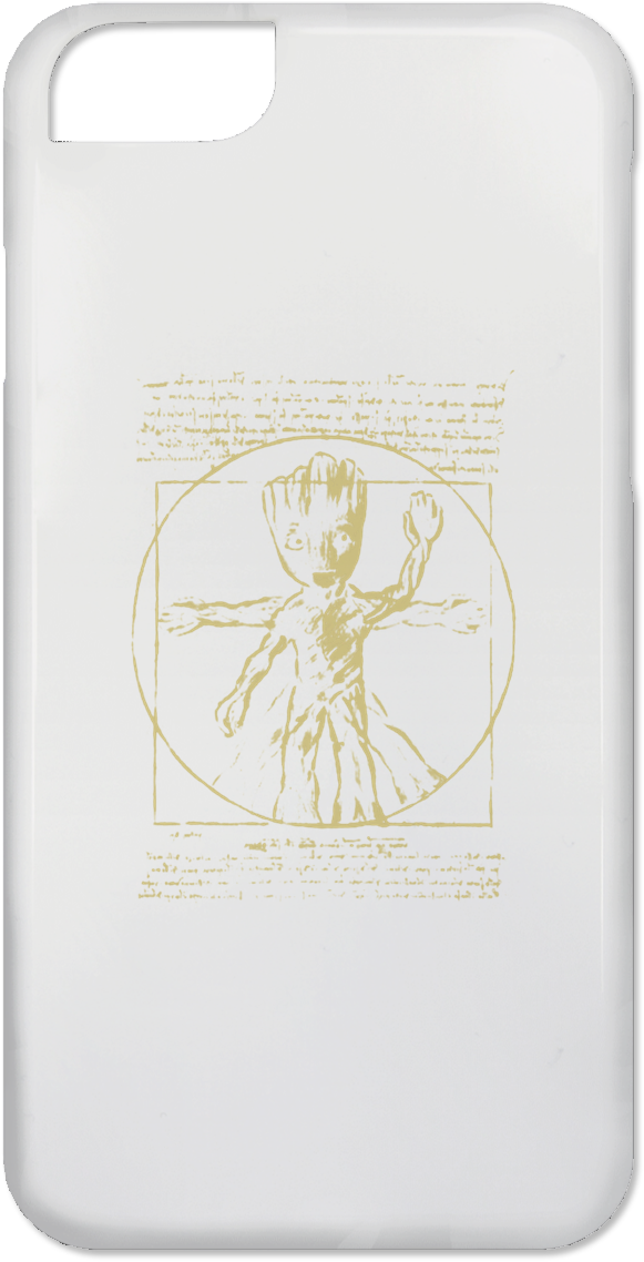 Groot Vitruvian Man Royalty-leonardo Da Vinci - Mobile Phone Case (1155x1155), Png Download