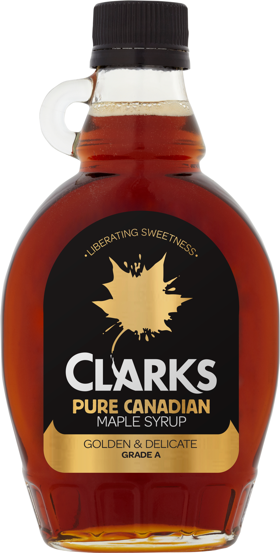 Golden And Delicate Maple Syrup Front - Clarks Syrup (2365x2365), Png Download