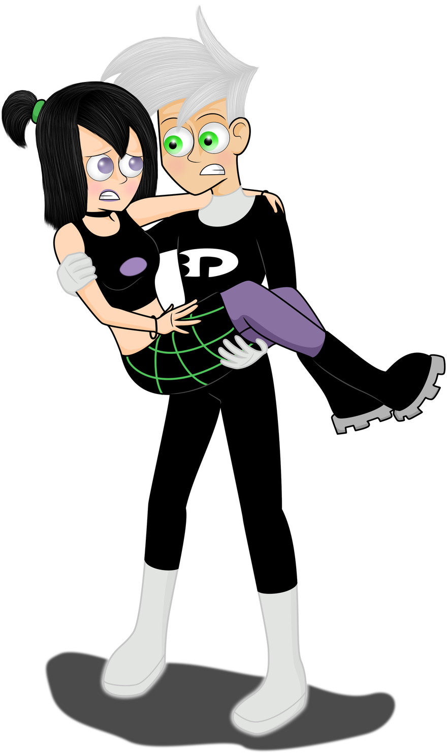 Danny Phantom Costume - Cartoon (1024x1639), Png Download