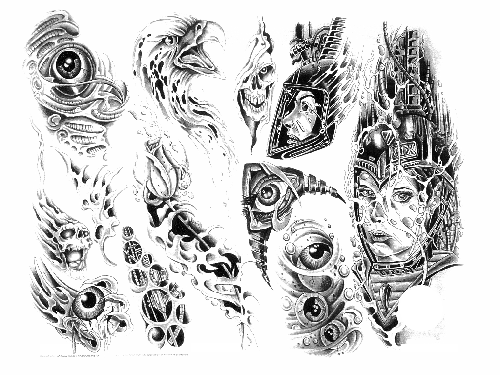 Best Tattoo Sleeve Background On Hipwallpaper Tattoo - Sleeve Tattoo Transparent Background (1024x768), Png Download