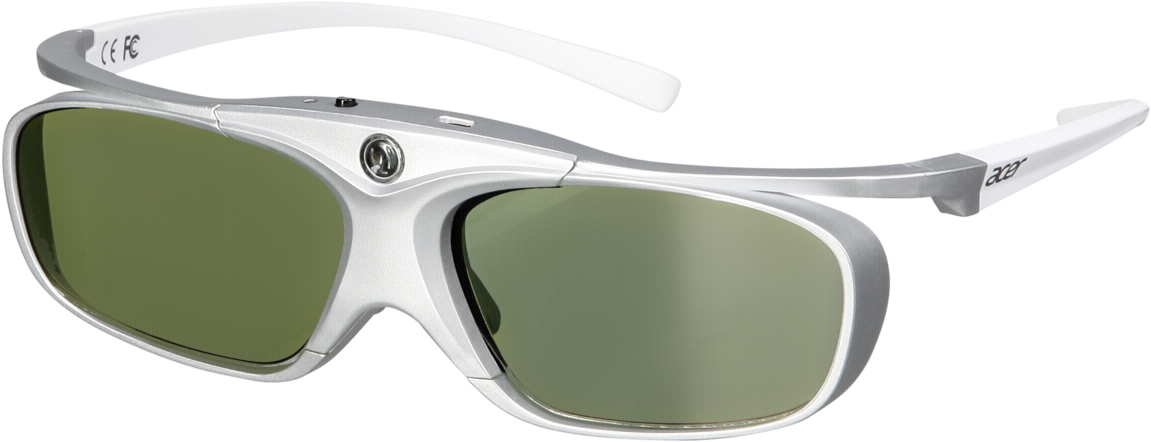 Png Acer E4w Dlp 3d Shutter Glasses White - Tints And Shades (1200x479), Png Download