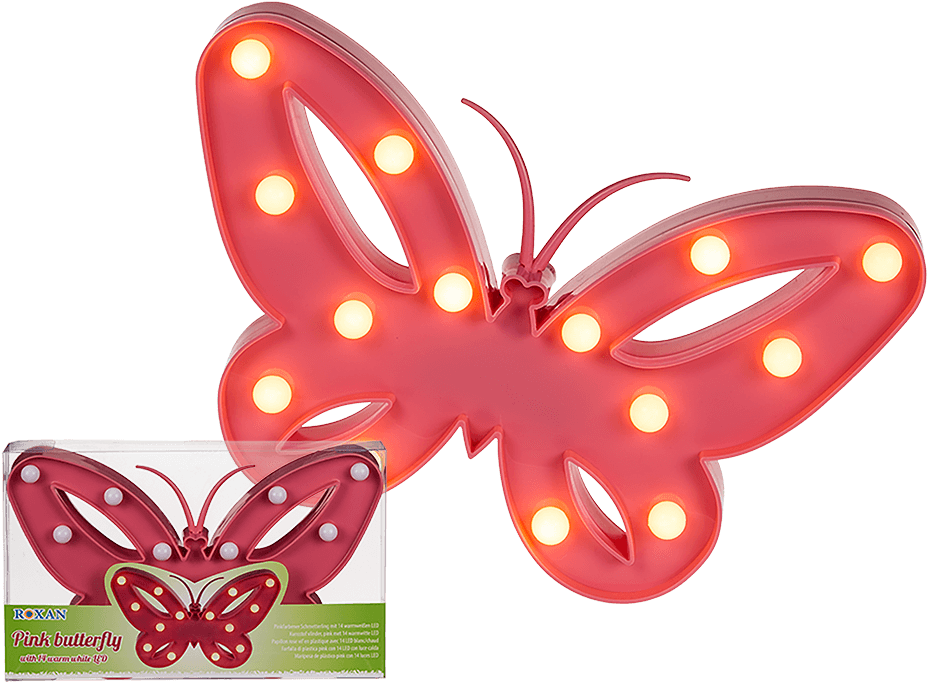 Mariposa Con Luces (945x709), Png Download