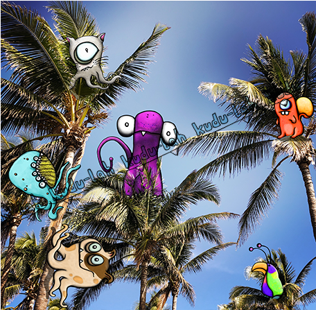 Palm Trees By Kudu-lah / Awesome Critter Artwork Featuring - Attalea Speciosa (600x600), Png Download