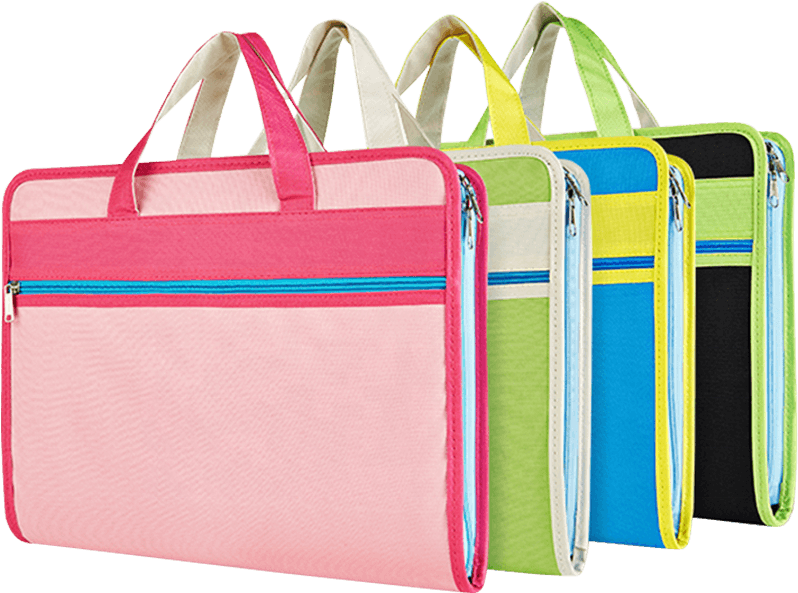 A4 Canvas Oxford 13 Pocket Colorful Expanding File - Handbag (800x800), Png Download