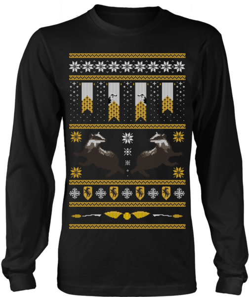 Retro Hufflepuff Xmas Sweater - Ugly Sweater Dragon Ball (600x600), Png Download