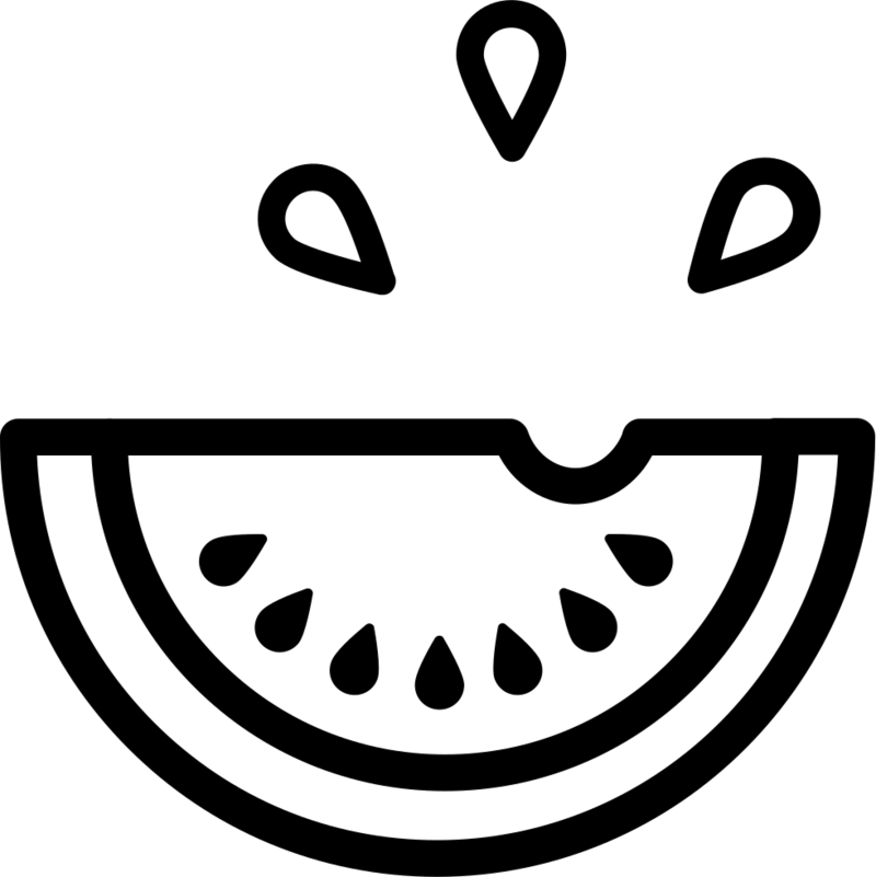 Watermelon Fruit Slice Outlin - Outline Of A Watermelon (800x801), Png Download