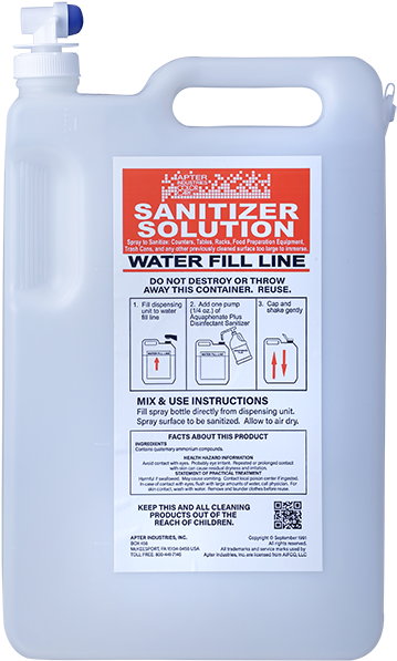 Hedpack Mixing Jug Labeled Sanitizer - Saw Chain (533x800), Png Download