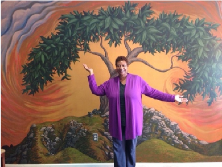 An Image Of Reverend Wilkins Standing In Front Of A - Painting (960x600), Png Download