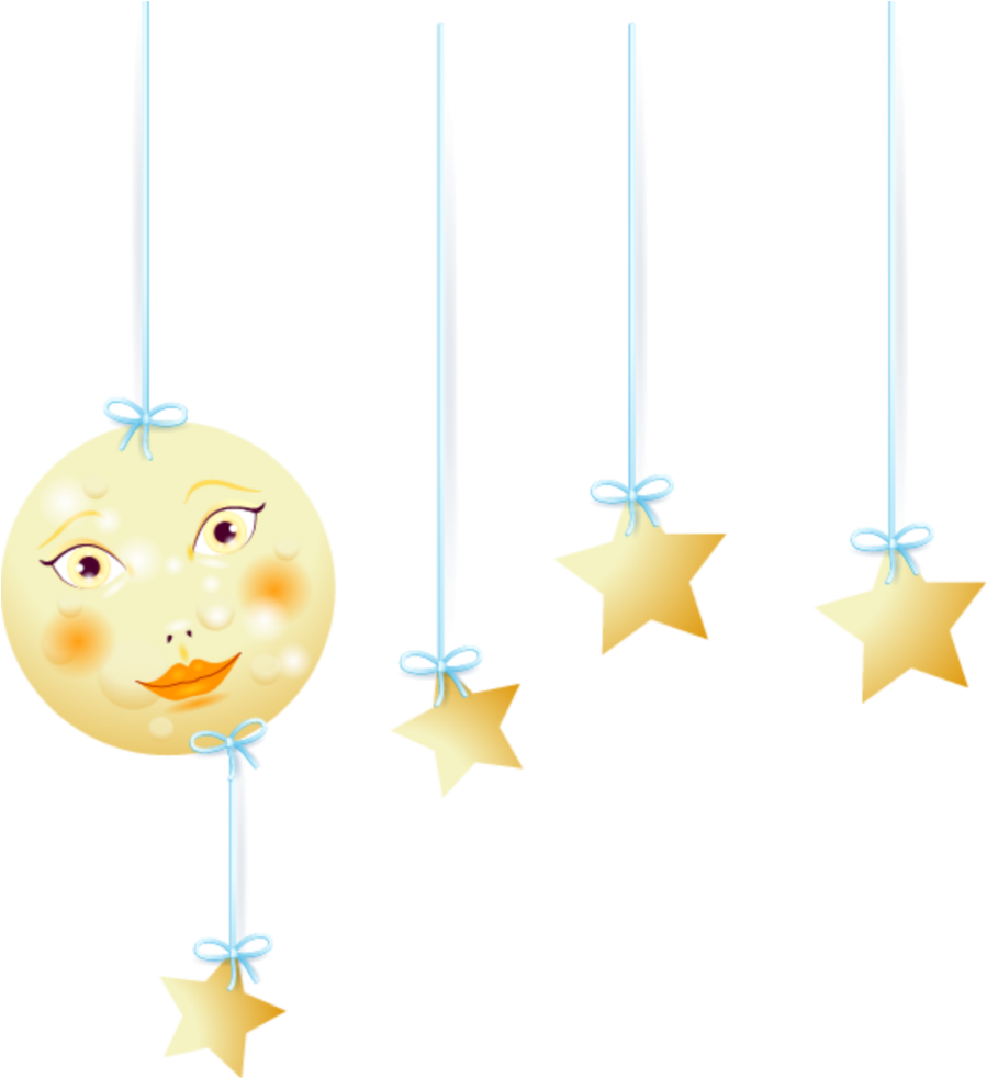 #mq #moon #stars #face #hanging - Surreal Background (1024x1024), Png Download